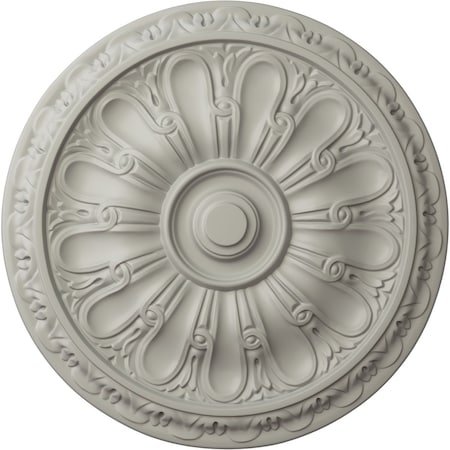 Ekena Millwork Kirke Ceiling Medallion (Fits Canopies up to 3 3/4"), Hand-Painted Pot of Cream, 15 3/4"OD x 5/8"P CM16KIPCF